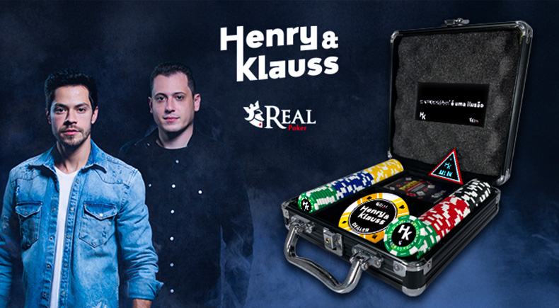 Maleta com 100 Fichas de Poker Exclusiva Henry e Klauss